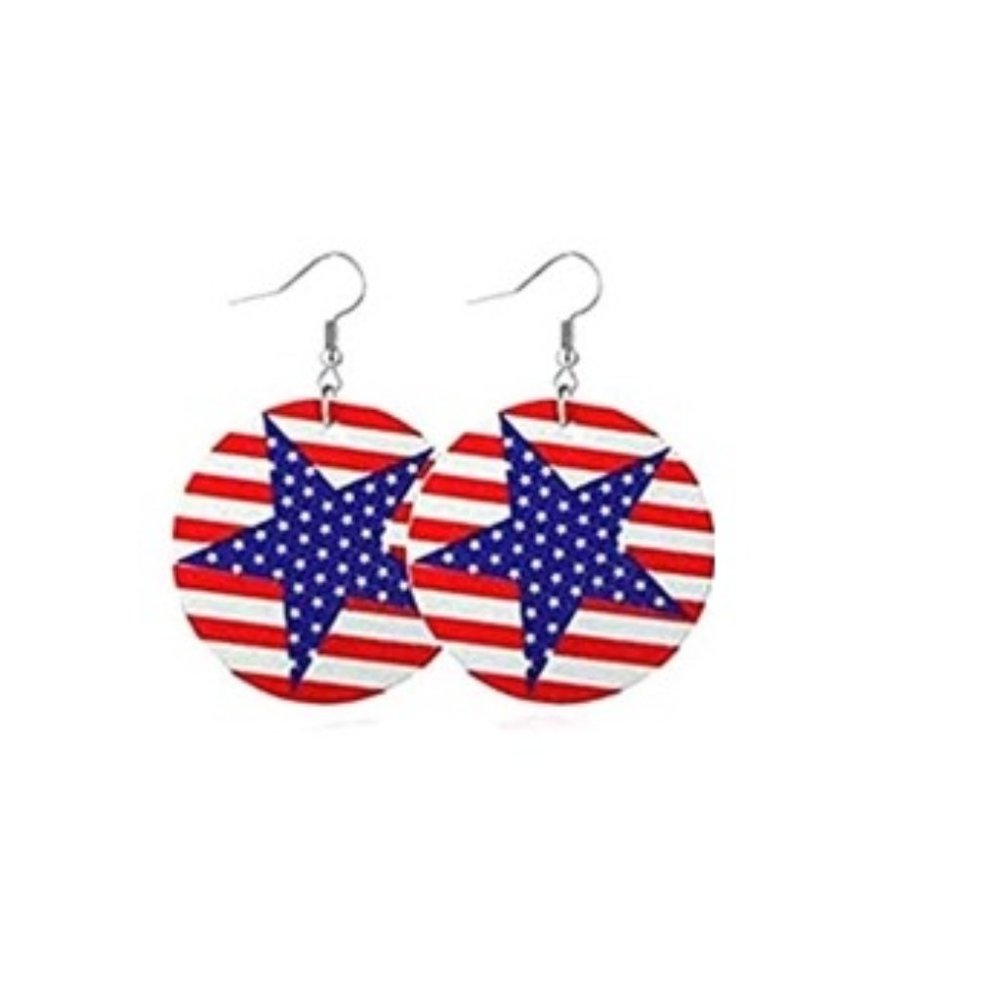 July 4th Star Earrings